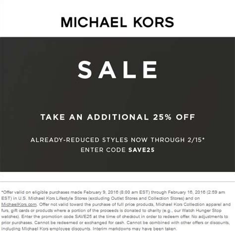 how to get promo code for michael kors